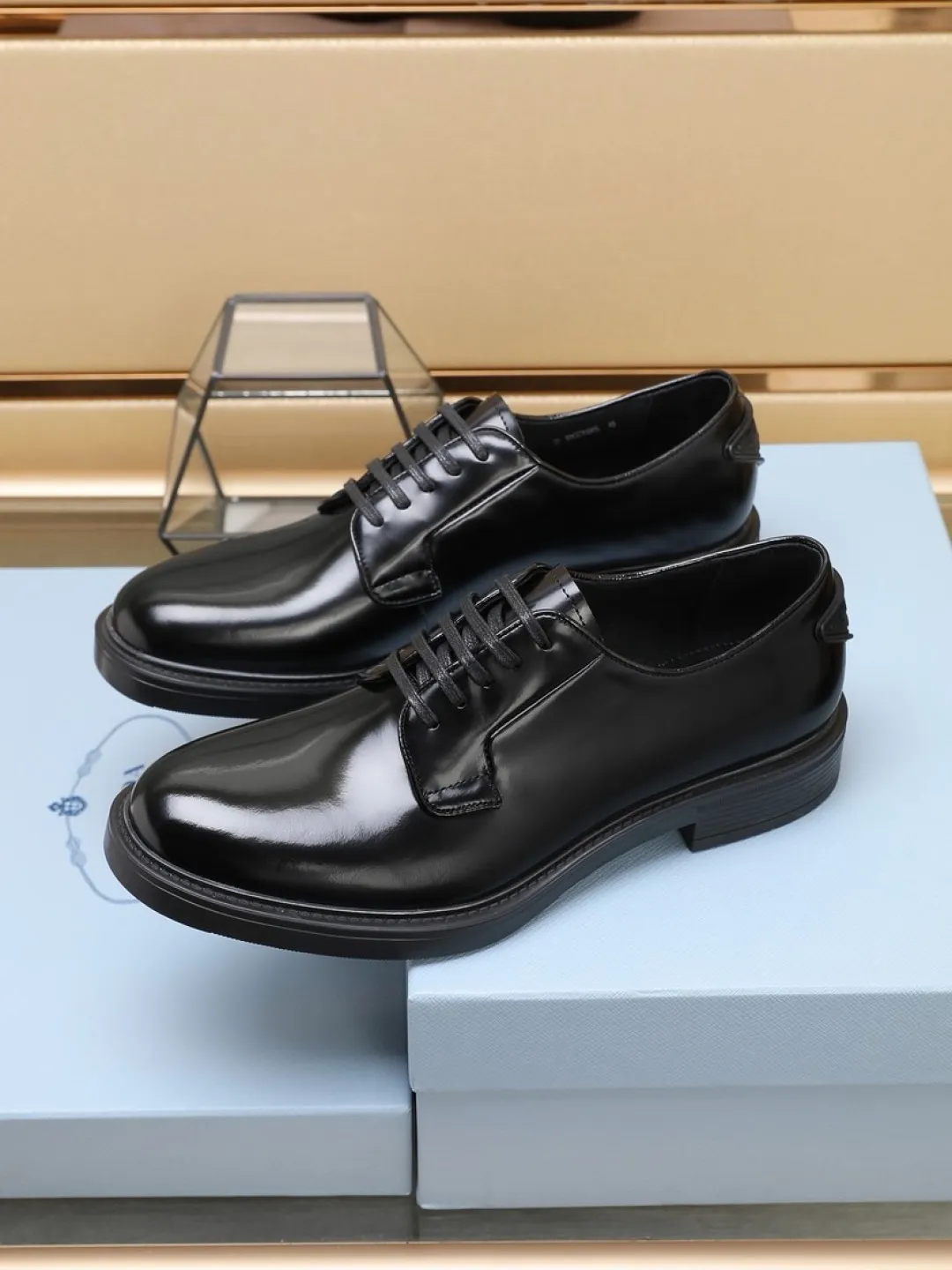 P640💰🔥《PRADA》👏Latest • High-end top brand luxury ~ purchasing agency, top quality. New fashionable business men's shoes🔜The uppers are made of original open-edge beaded cowhide➕cowhide·lining, with fine workmanship. The original stylish and soft combination wear-resistant and non-slip outsole is light and comfortable on the feet. The real thing looks better in real life. Size: 38/45